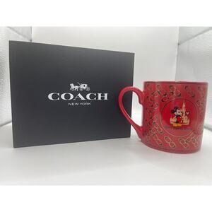 2022 Disney Parks Walt Disney World 50th Mickey COACH Ceramic Coffee Mug - NWT